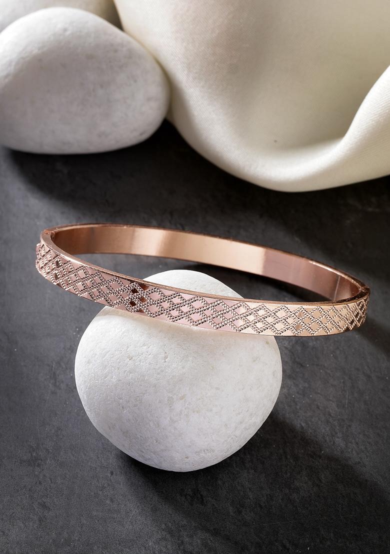 Multi Set Of 2 Rhodium Plated Stainlessteel Kada Bracelet For Men