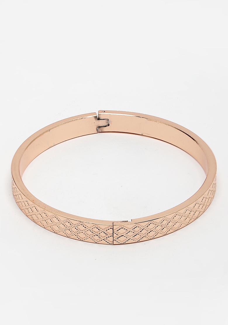 Multi Set Of 2 Rhodium Plated Stainlessteel Kada Bracelet For Men