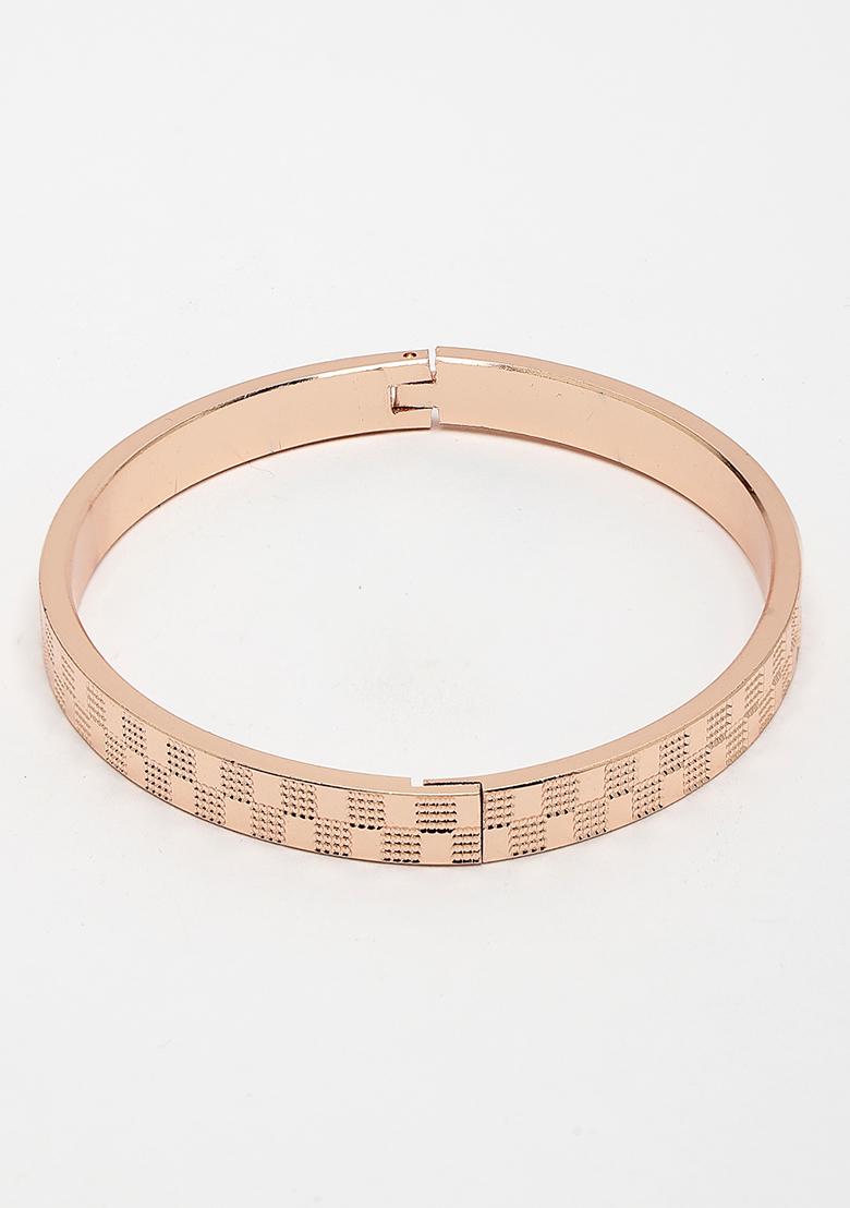 Multi Set Of 2 Rhodium Plated Stainlessteel Kada Bracelet For Men