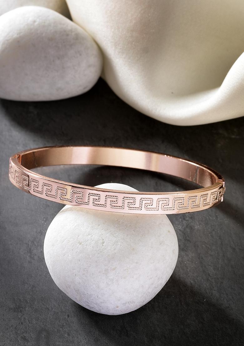 Multi Set Of 2 Rhodium Plated Stainlessteel Kada Bracelet For Men