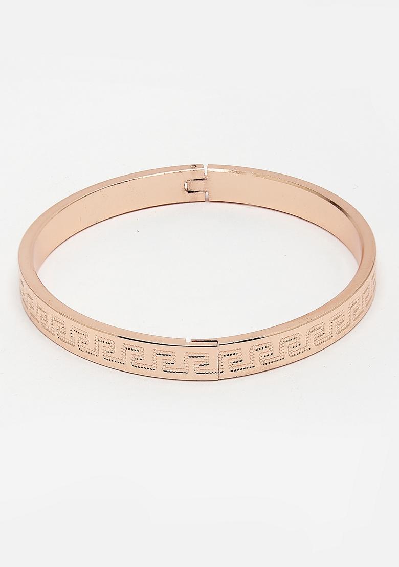 Multi Set Of 2 Rhodium Plated Stainlessteel Kada Bracelet For Men