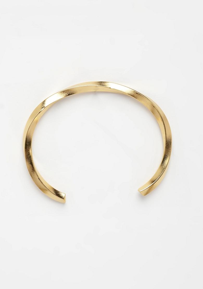 Gold Gold Plated Stainlessteel Cuff Bracelet For Men