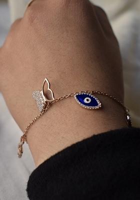 Gold Cubic Zircon Sterling Silver Bracelet