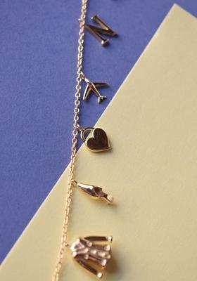 Gold Cubic Zircon Sterling Silver Bracelet