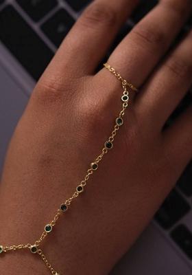 Gold Cubic Zircon Sterling Silver Bracelet