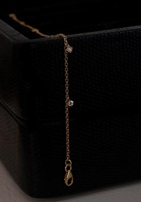 Gold Cubic Zircon Sterling Silver Bracelet