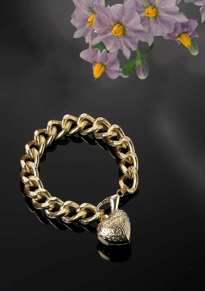 Gold Plated Kundan Pearl Bracelet - Indya