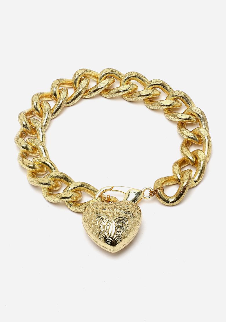 Gold Plated Kundan Pearl Bracelet - Indya