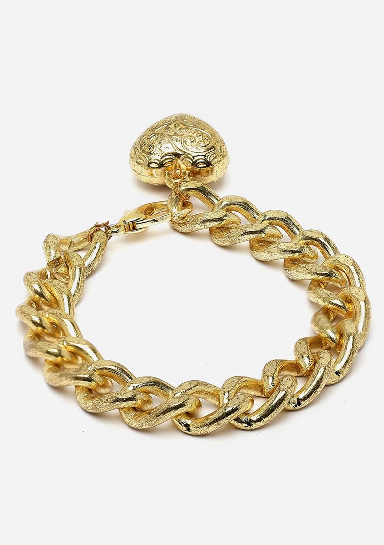 Gold Plated Kundan Pearl Bracelet - Indya