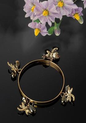 Black Gold Plated Pearl Natural Stone Designer Bracelet