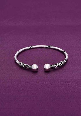 Silver Charmed Elegance Bangle Bracelet