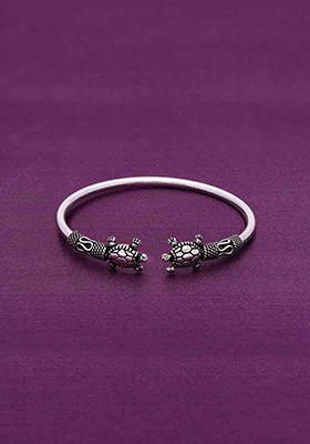 Silver Treasured Turtle Bangle Bracelet