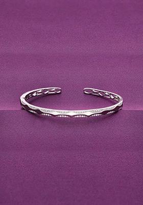 Silver Stunning Semi Zircon Bangle Bracelet