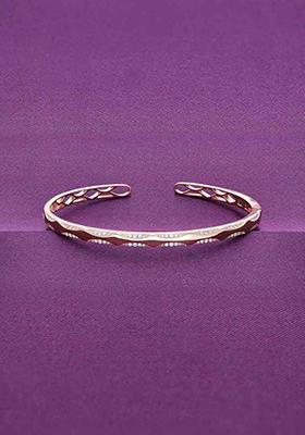 Rose Gold Stunning Semi Zircon Bangle Bracelet