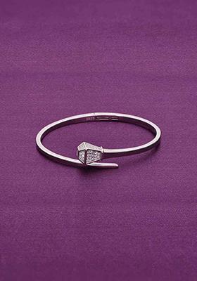 Silver Sterling Epitome Zircon Bangle Bracelet