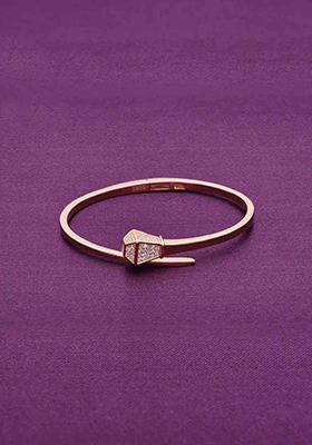 Rose Gold Sterling Epitome Zircon Bangle Bracelet