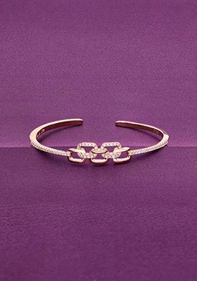 Rose Gold Stunning Intertwined Chain Bracelet