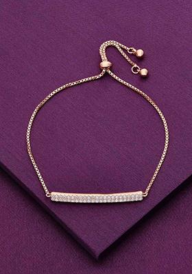 Rose Gold Sterling Plate Adjustable Bracelet