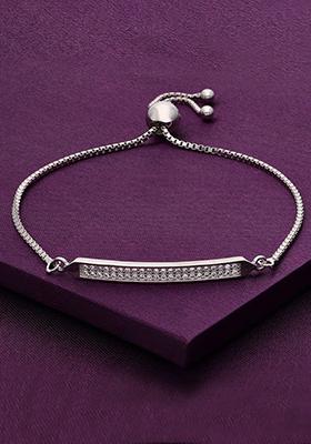 Silver Sterling Stylish And Rich Plate Adjustable Bracelet
