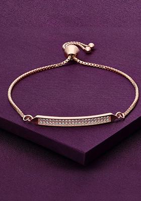 Rose Gold Sterling Stylish And Rich Plate Adjustable Bracelet