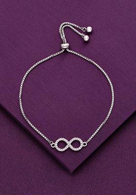 Silver Sterling The Bond Of Infinity Adjustable Bracelet