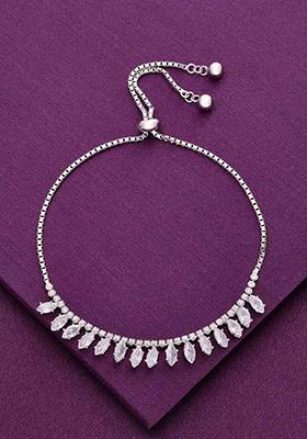 Silver Sterling Bling Of Sophistication Adjustable Bracelet