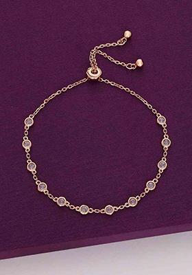 Rose Gold Sterling Radiant Charm Bracelet