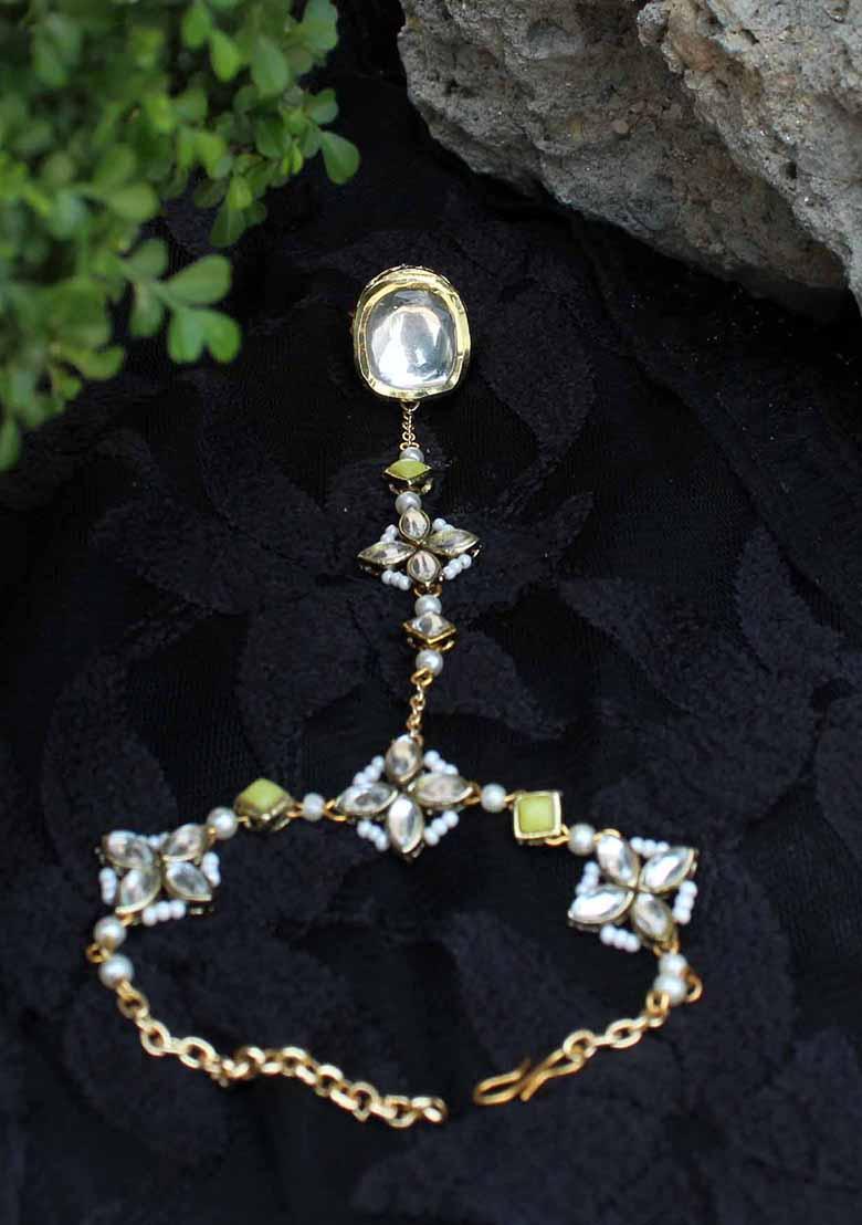 Green Pearl Mixed Alloy Bracelet