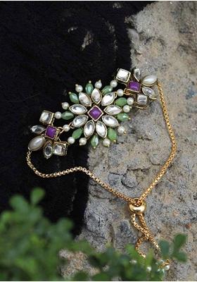 Green Pearl Mixed Alloy Bracelet