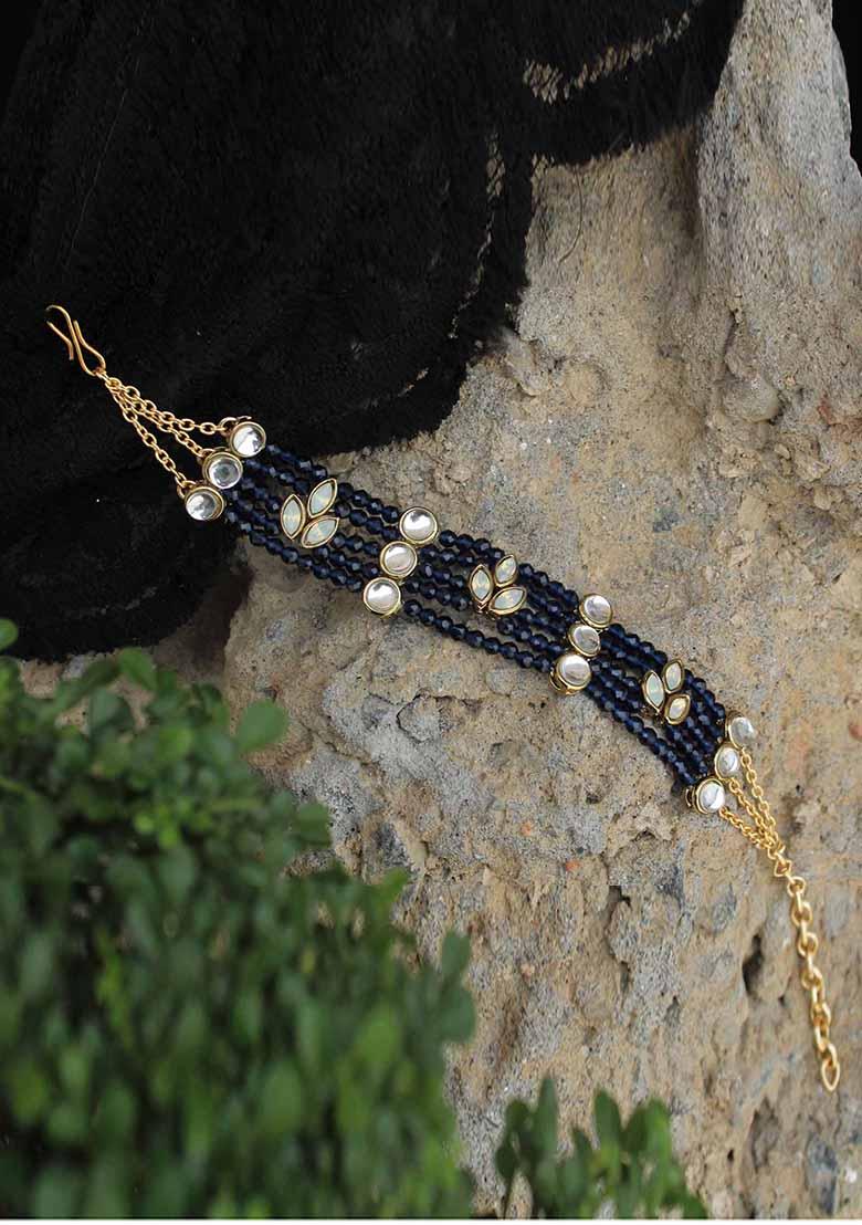 Blue Pearl Mixed Alloy Bracelet