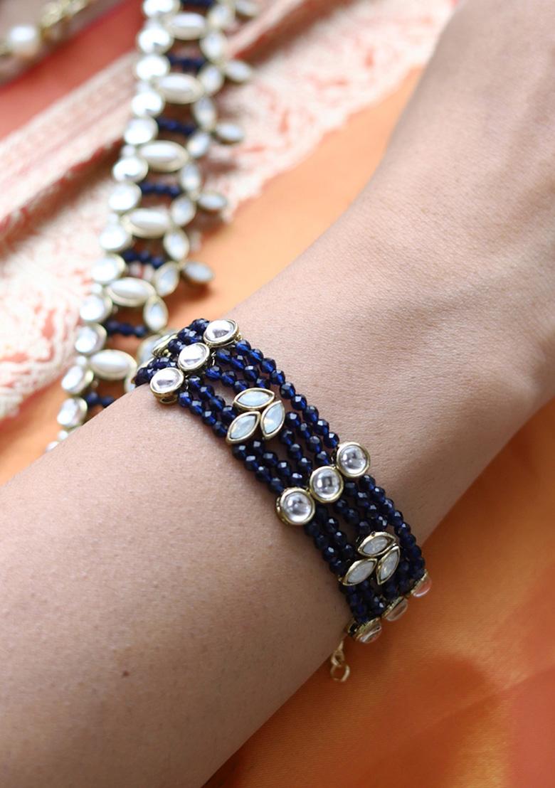 Blue Pearl Mixed Alloy Bracelet