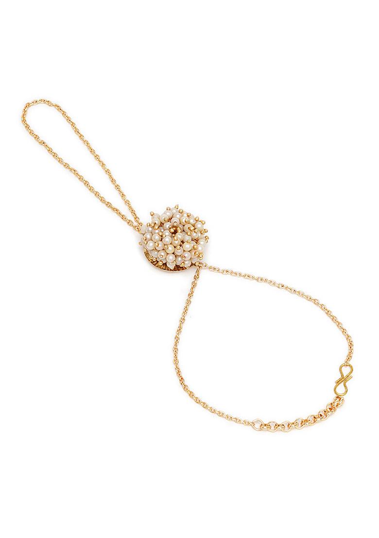Gold Pearl Mixed Alloy Bracelet