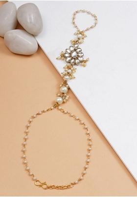 Gold Pearl Mixed Alloy Bracelet