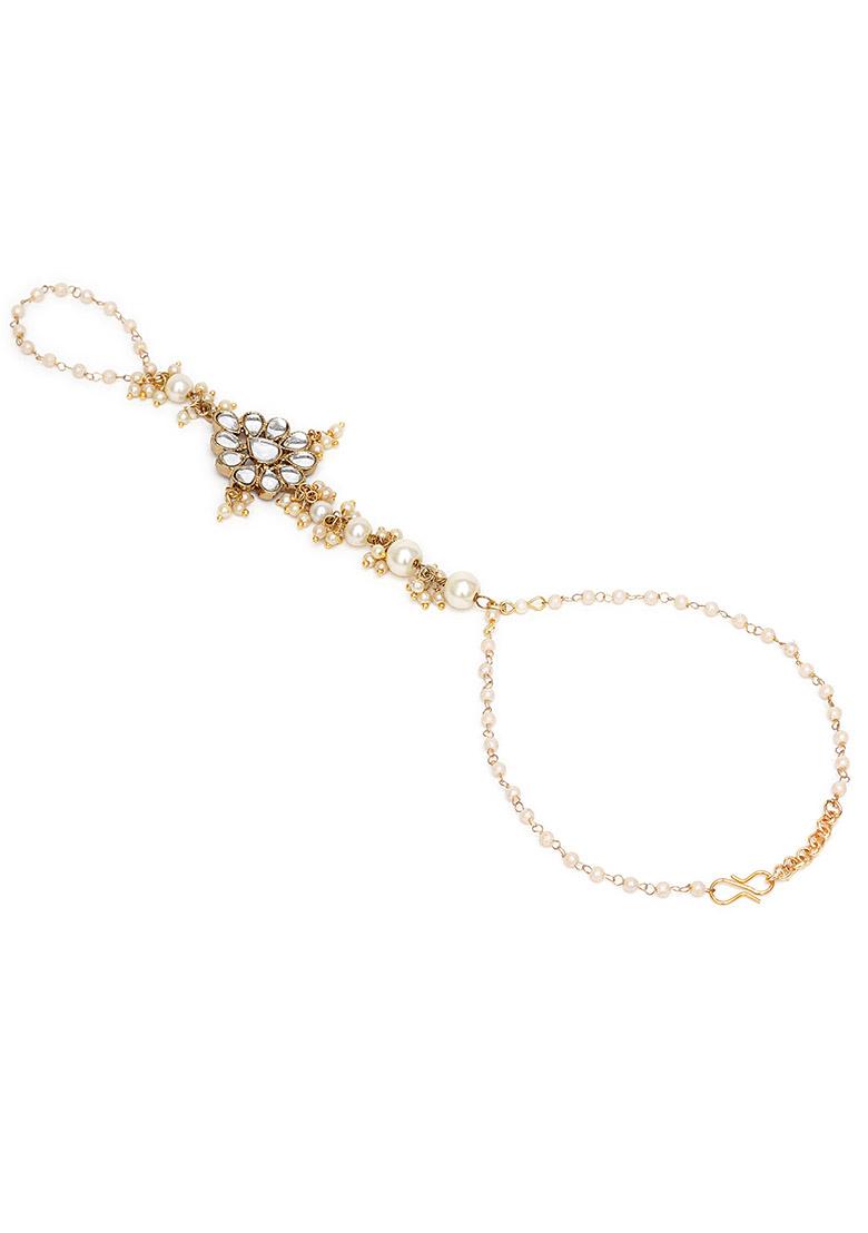 Gold Pearl Mixed Alloy Bracelet