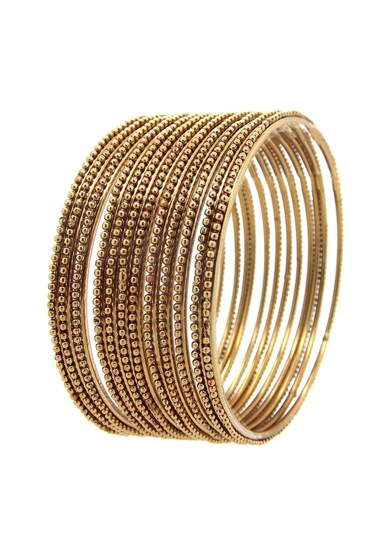 Gold Plated Bangle Set - Indya