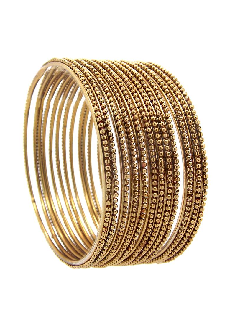 Gold Plated Bangle Set - Indya
