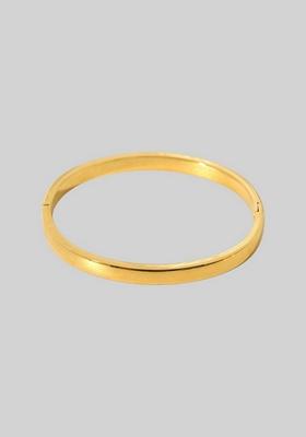 Gold Platedminimal Plain Bangle Bracelet