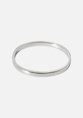 Silver Platedminimal Plain Bangle Bracelet