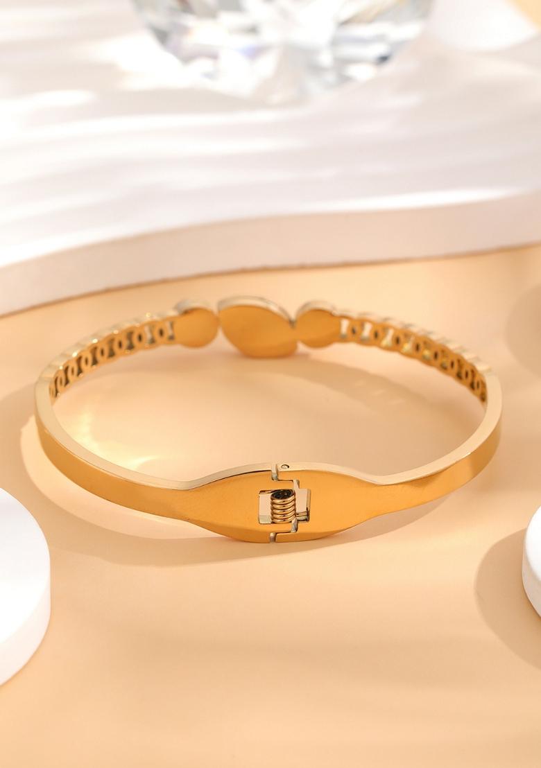 Gold Plated Waterproof Antitarnish Evils Eye Spring Clasp Bracelet