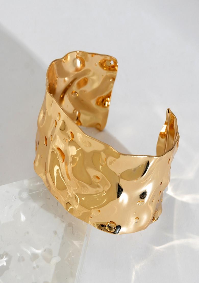 Gold Plated Cuff Bangle Bracelet