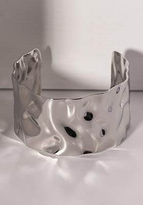 Silver Plated Cuff Bangle Bracelet