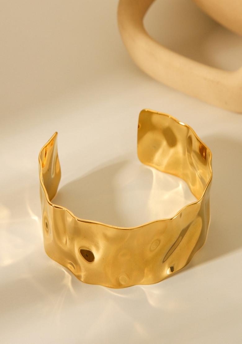 Gold Plated Mini Cuff Bangle Bracelet