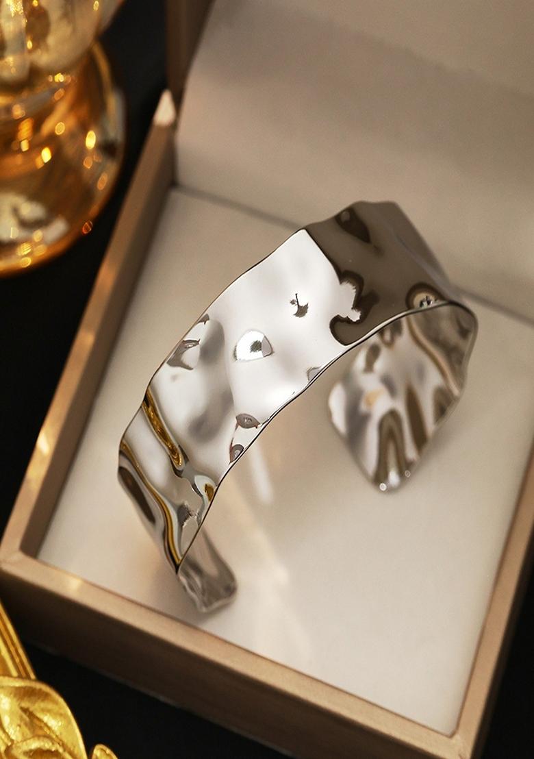 Silver Plated Mini Cuff Bangle Bracelet