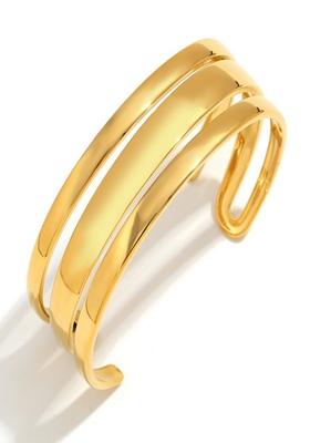 Gold Plated Chunky Cuff Bangle Bracelet