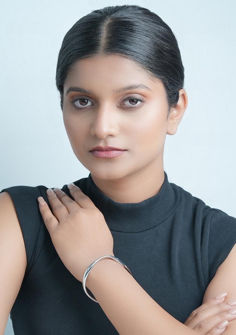 Silver Plated Wavy Cuff Bracelet