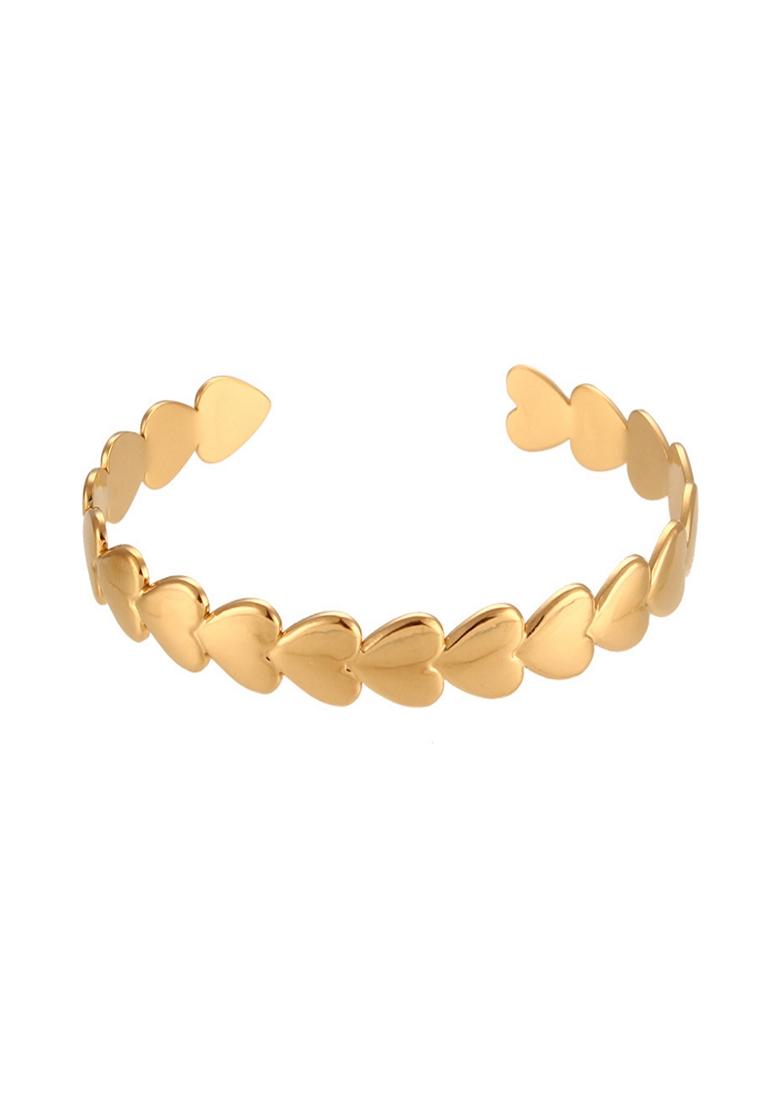 Gold Plated Round Zircon Bangle Bracelet