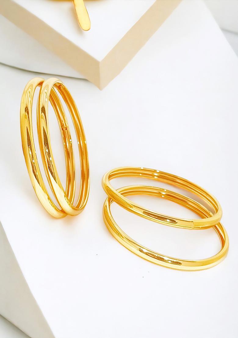 Gold Plated Classic Plain Bangles