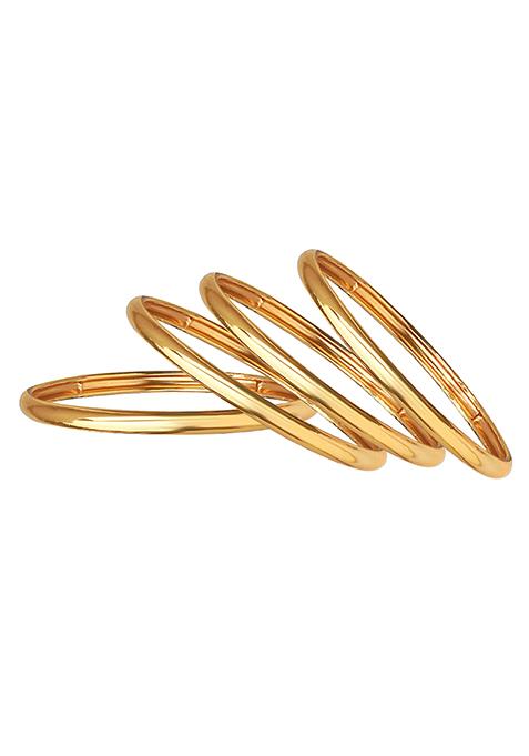 Gold Plated Classic Plain Bangles