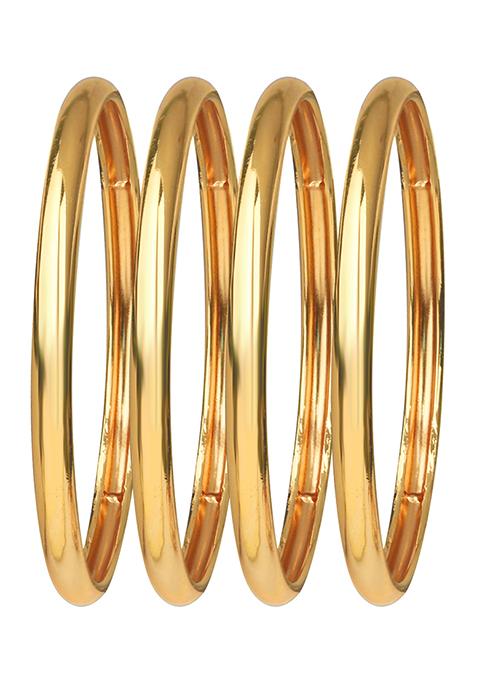 Gold Plated Classic Plain Bangles