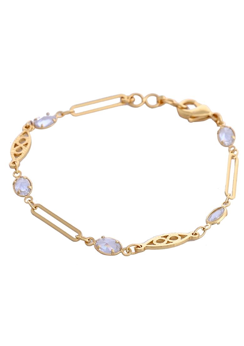 Gold Plated Stone Studded Designers Bracelet
